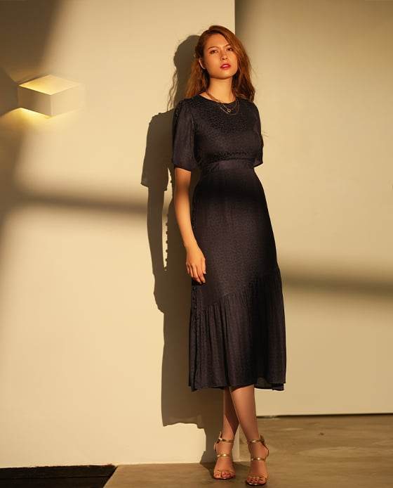 Đầm Midi Lụa Uyển Lam DRE139 - Hity