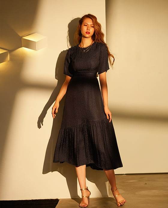 Đầm Midi Lụa Uyển Lam DRE139 - Hity