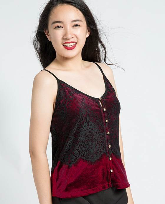 Áo Hai Dây Nhung Mật Ngọc TOP080 - Hity