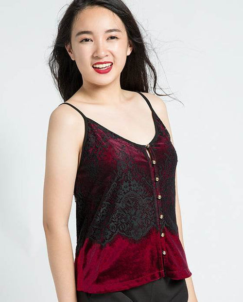 Áo Hai Dây Nhung Mật Ngọc TOP080 - Hity