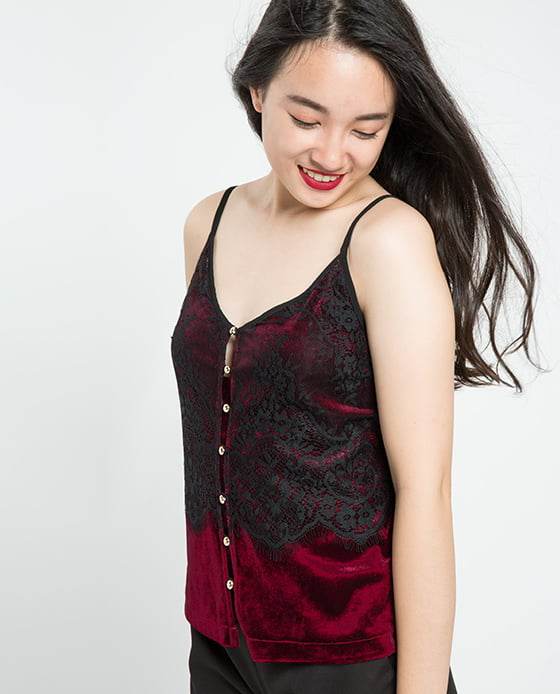 Áo Hai Dây Nhung Mật Ngọc TOP080 - Hity