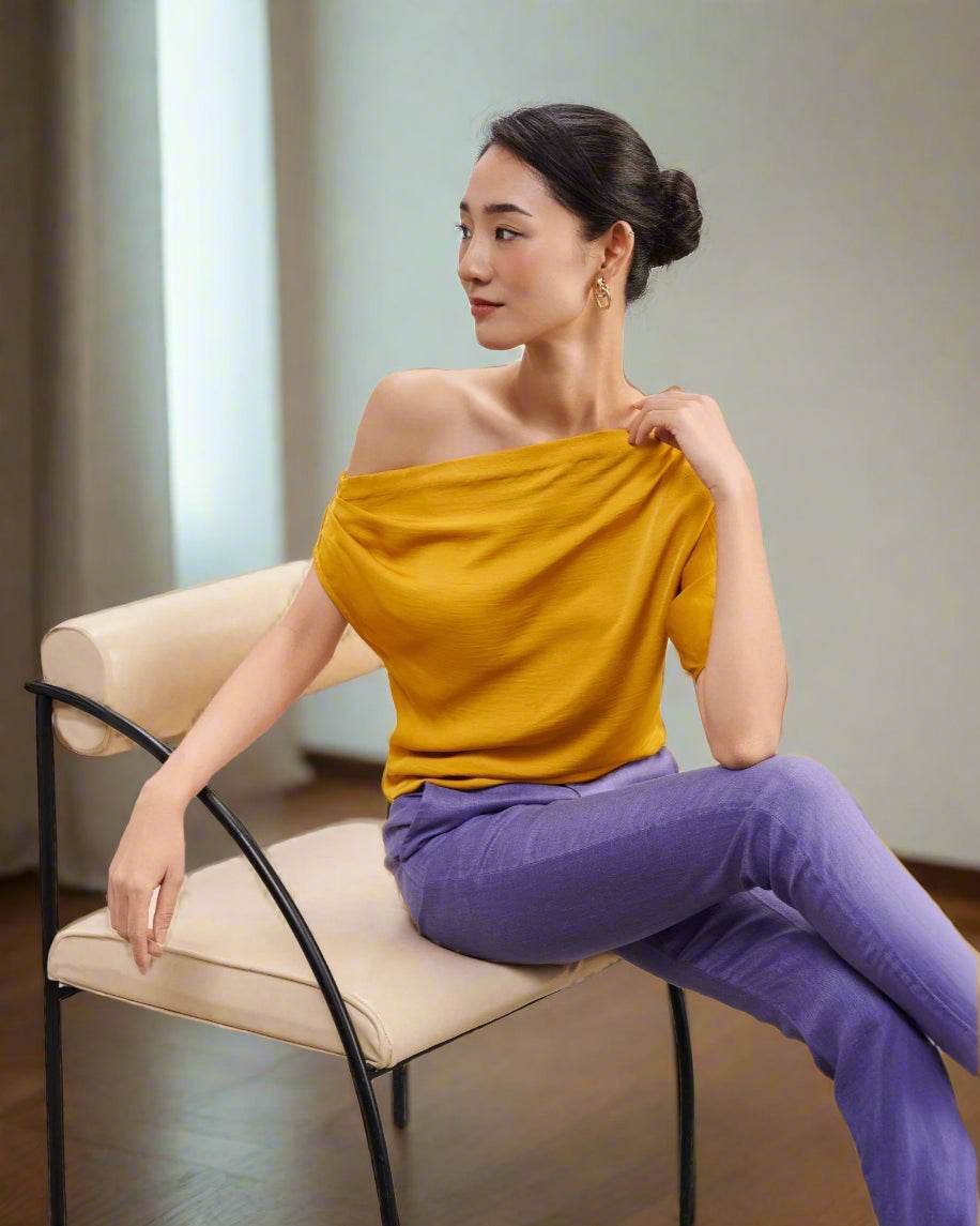 Áo Lệch Vai Hướng Dương - Hity