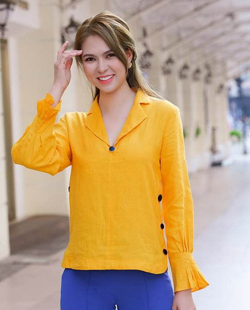 Áo Cổ Ve Linen Susan TOP148 - Hity