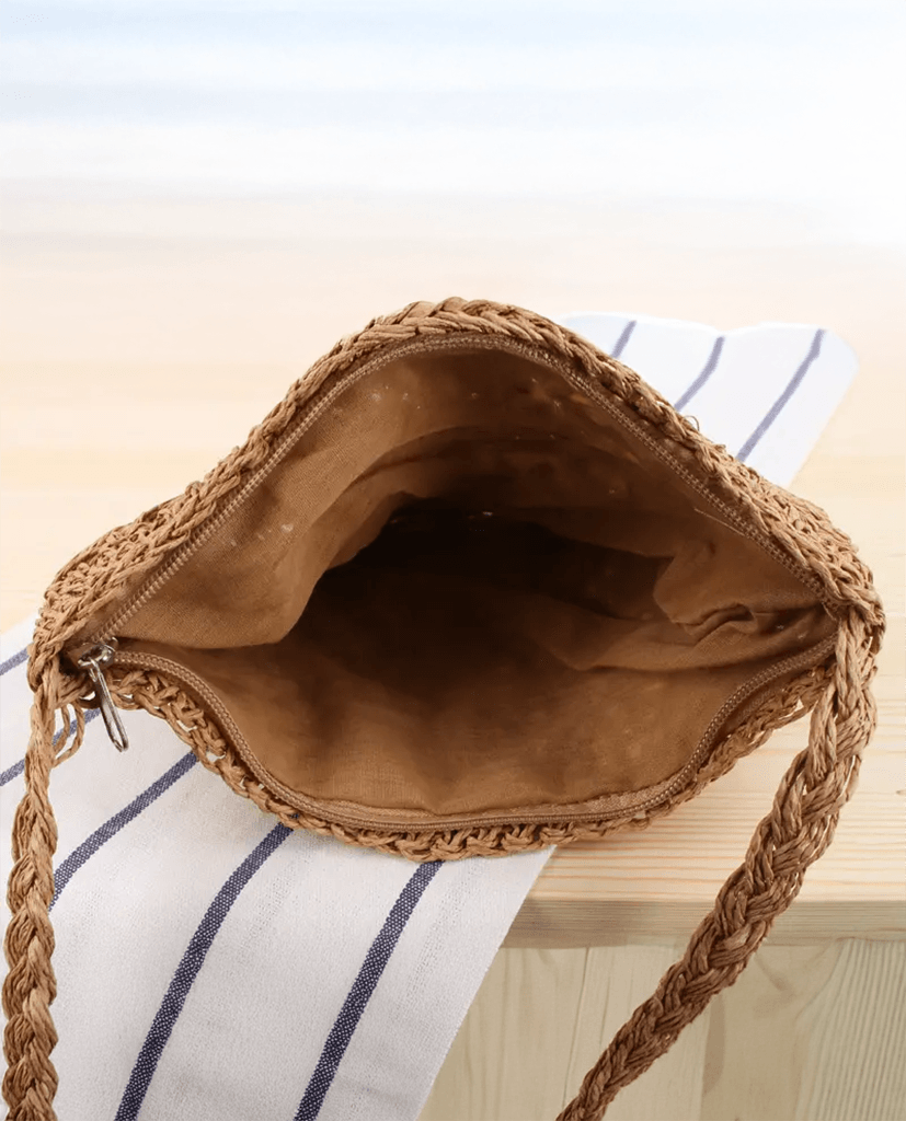 Giỏ Cói Đeo Chéo Bán Nguyệt ACC007 - Hity