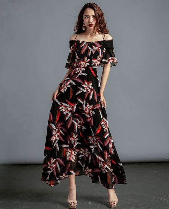 Đầm Maxi Trễ Vai Chu Huyền DRE110 - Hity