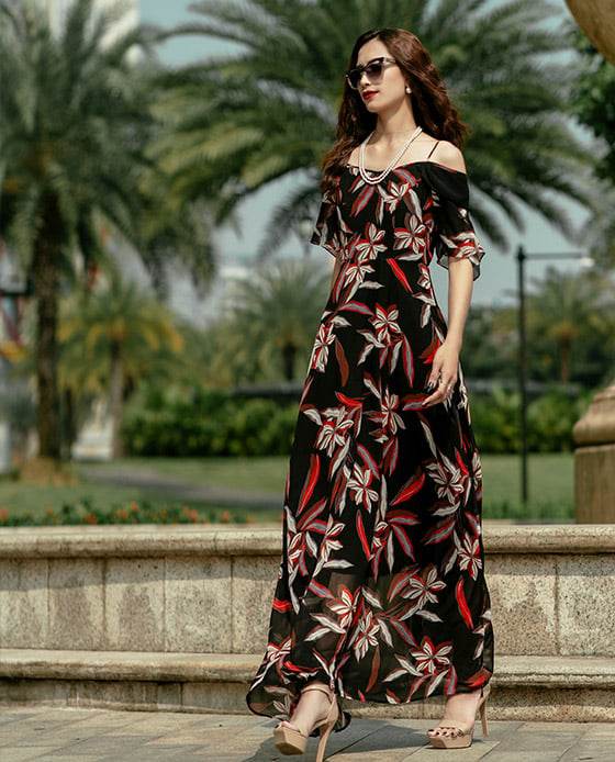 Đầm Maxi Trễ Vai Chu Huyền DRE110 - Hity