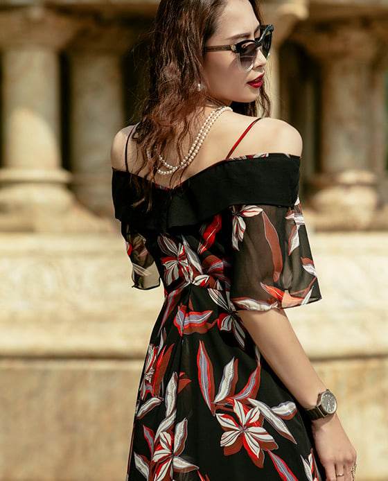 Đầm Maxi Trễ Vai Chu Huyền DRE110 - Hity