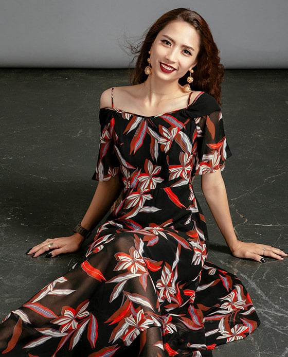 Đầm Maxi Trễ Vai Chu Huyền DRE110 - Hity