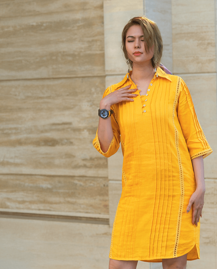 Đầm Sơ Mi Linen Tràng An DRE135 - Hity