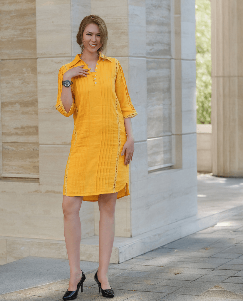 Đầm Sơ Mi Linen Tràng An DRE135 - Hity