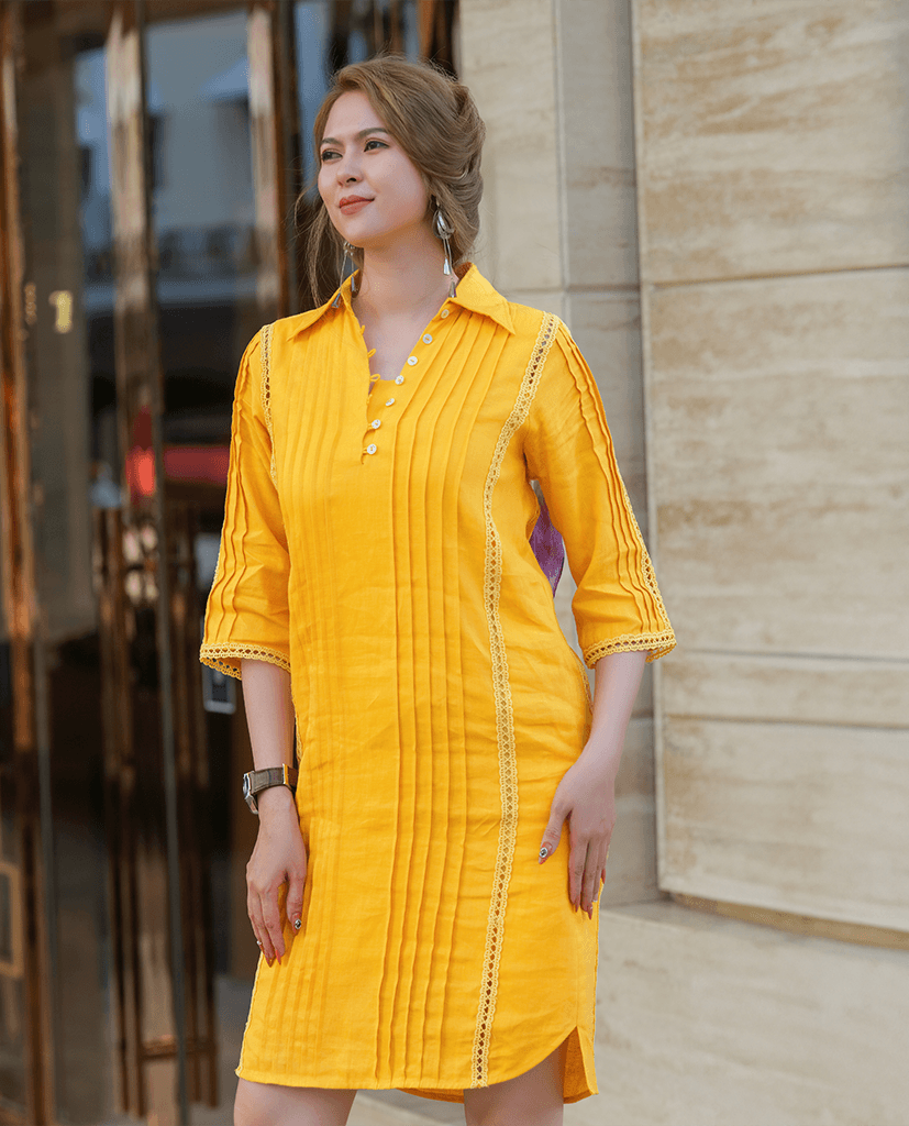 Đầm Sơ Mi Linen Tràng An DRE135 - Hity