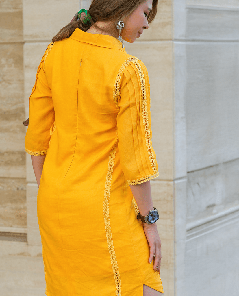 Đầm Sơ Mi Linen Tràng An DRE135 - Hity