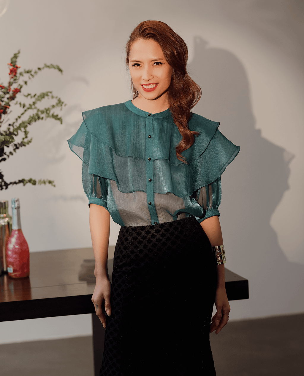 Áo Organza Xuyên Thấu Lục Bảo TOP181 - Hity