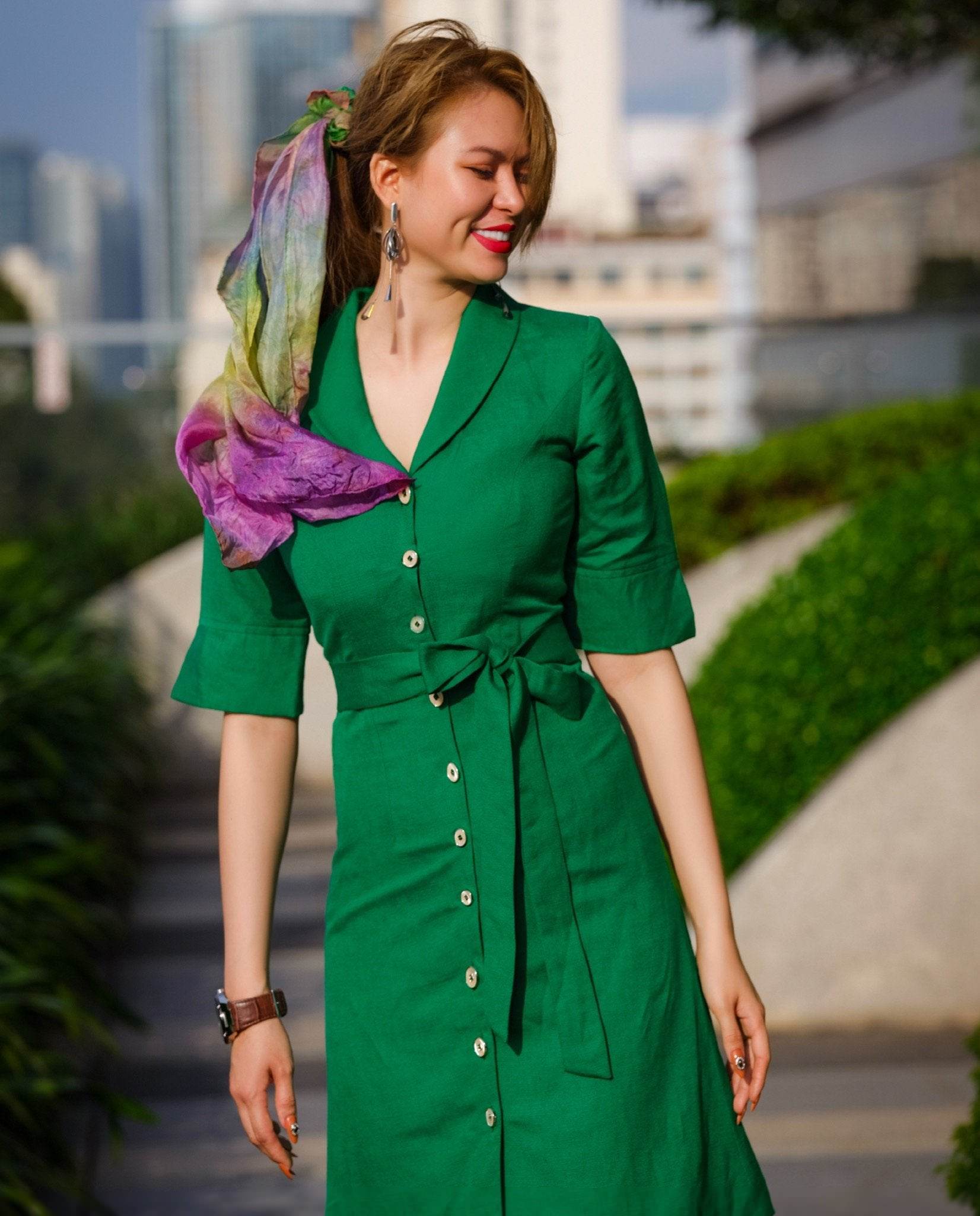 Đầm Ôm Linen Trúc DRE143 - Hity