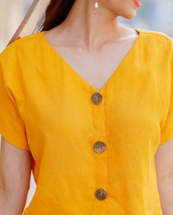 Áo Croptop Linen Carolina TOP134 - Hity