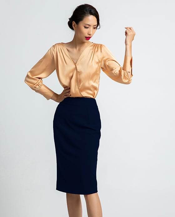 Váy Bút Chì Hải Quân SKI031 - Hity