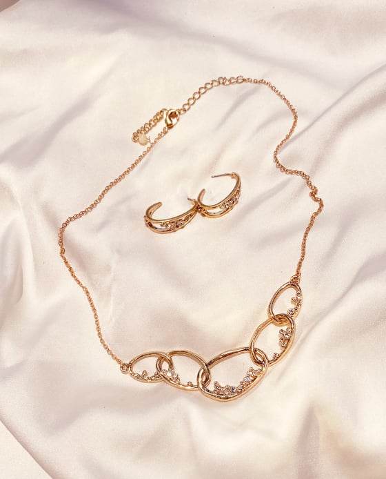 Bộ Vòng Cổ Bông Tai Anna ACC374 - Hity