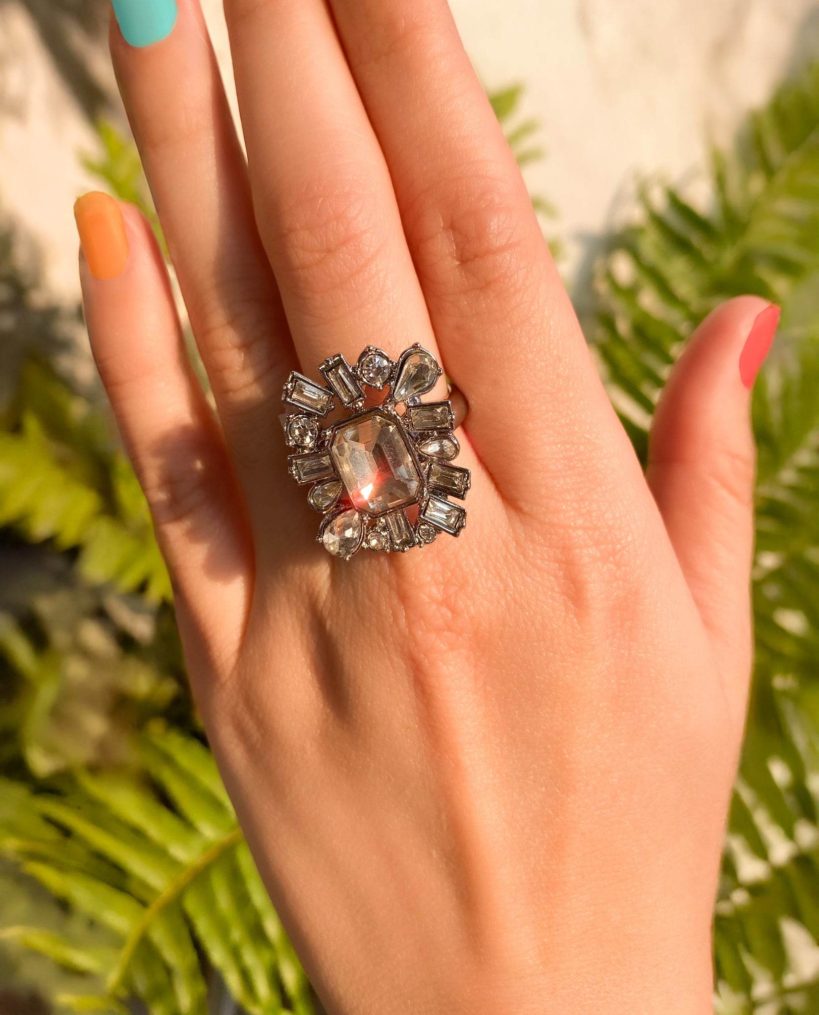 Nhẫn Statement Đá Trắng ACC330 - Hity