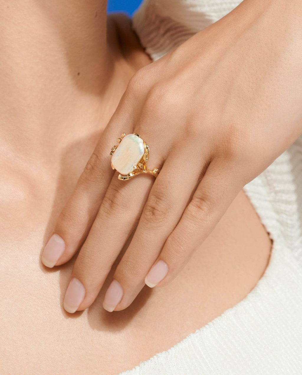 Nhẫn Vàng Ngọc Trai Baroque ACC361 - Hity