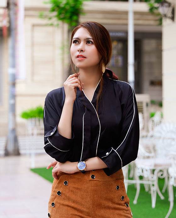 Áo Lụa Tương Phản Jelsa TOP144 - Hity