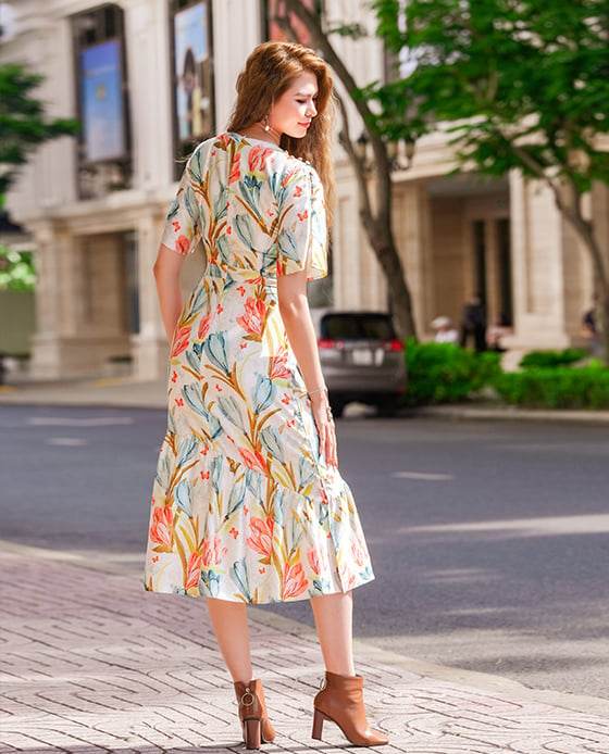 Đầm Midi Lụa Tulips DRE139 - Hity
