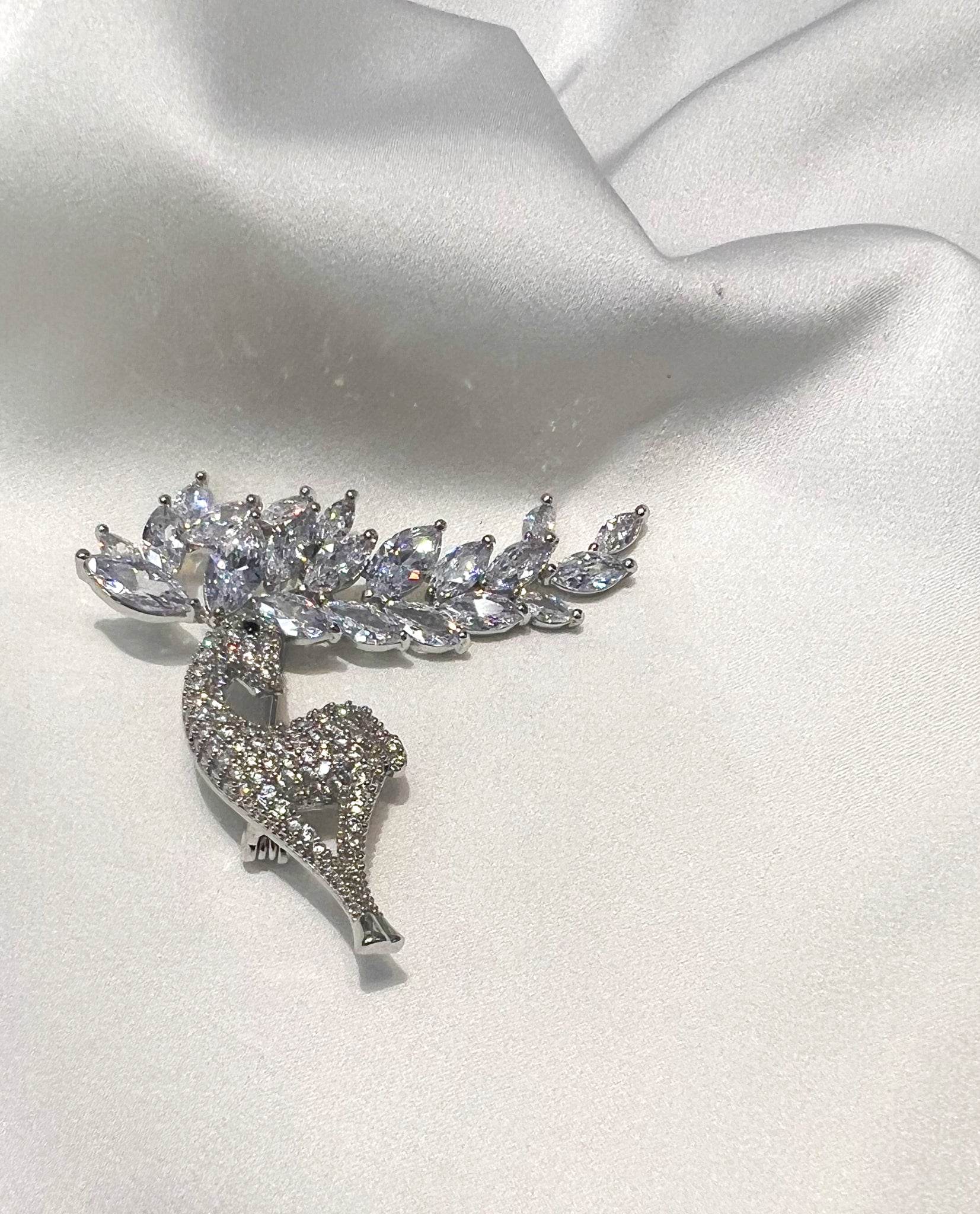 Cài Áo Tuần Lộc Bạc ACC137.23 - Hity