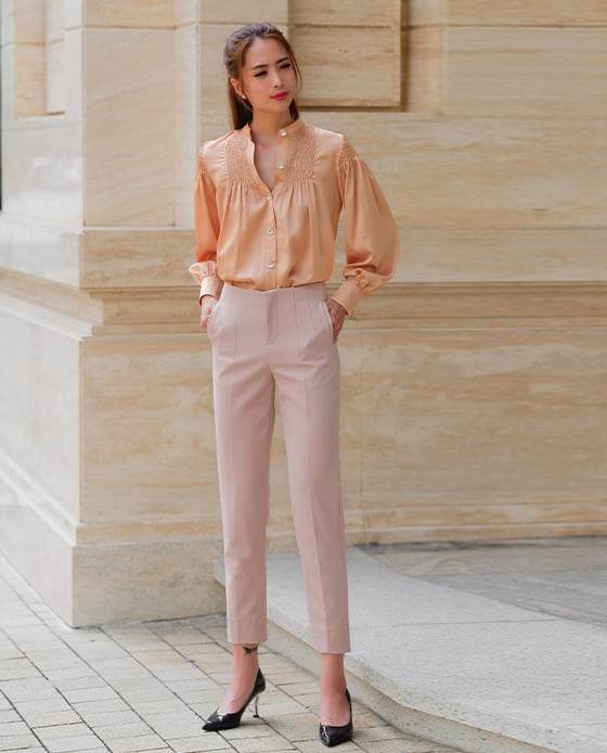 Quần Skinny Okra PAN059 Kem Champagne - Hity