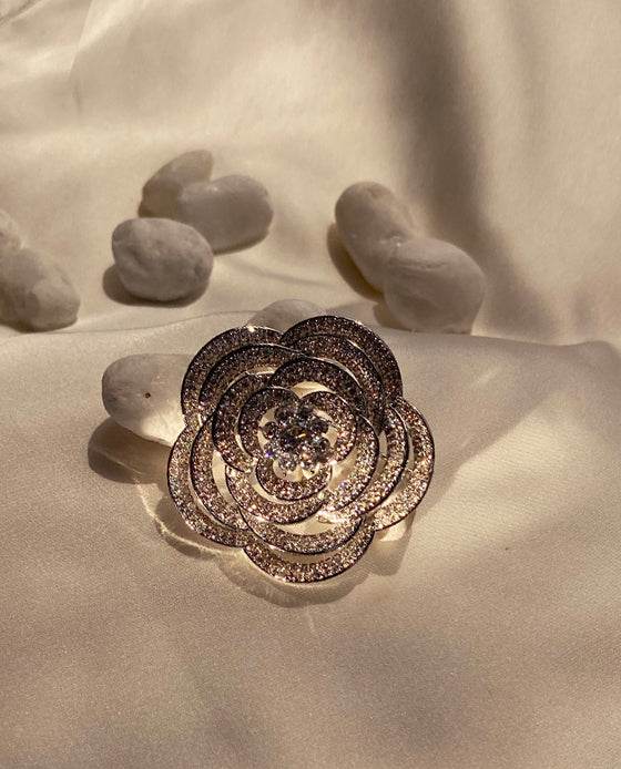 Cài Áo Hoa Hồng Bạc Holly ACC137.4 - Hity