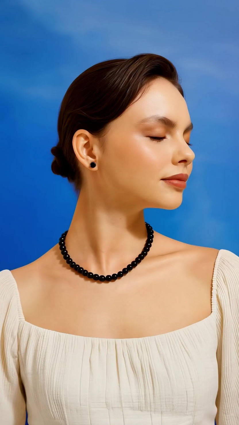 Vòng cổ ngọc trai từ tính nam châm thời trang Hity