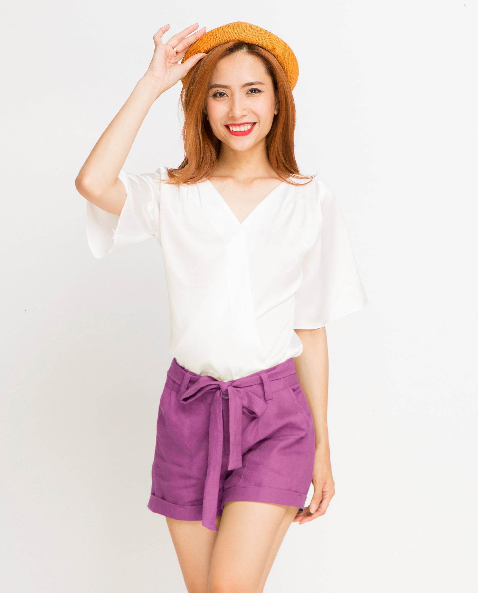 Quần Shorts Linen Oải Hương PAN011 - Hity