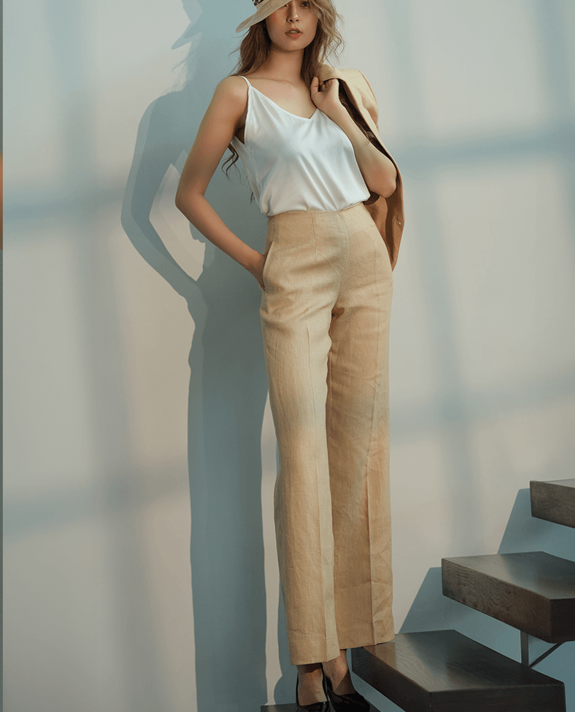 Quần Lưng Liền Linen Bách Hợp PAN058 - Hity