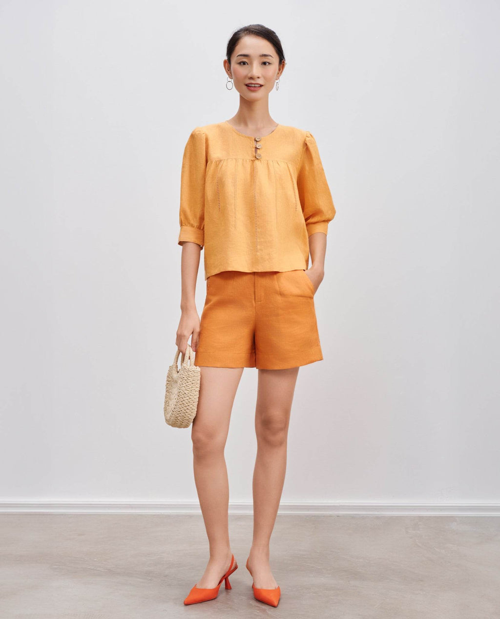 Quần Shorts Linen Thổ PAN064 - Hity