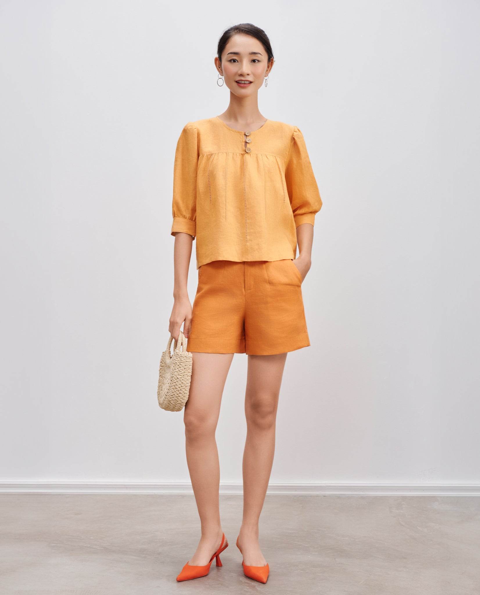 Quần Shorts Linen Thổ PAN064 - Hity