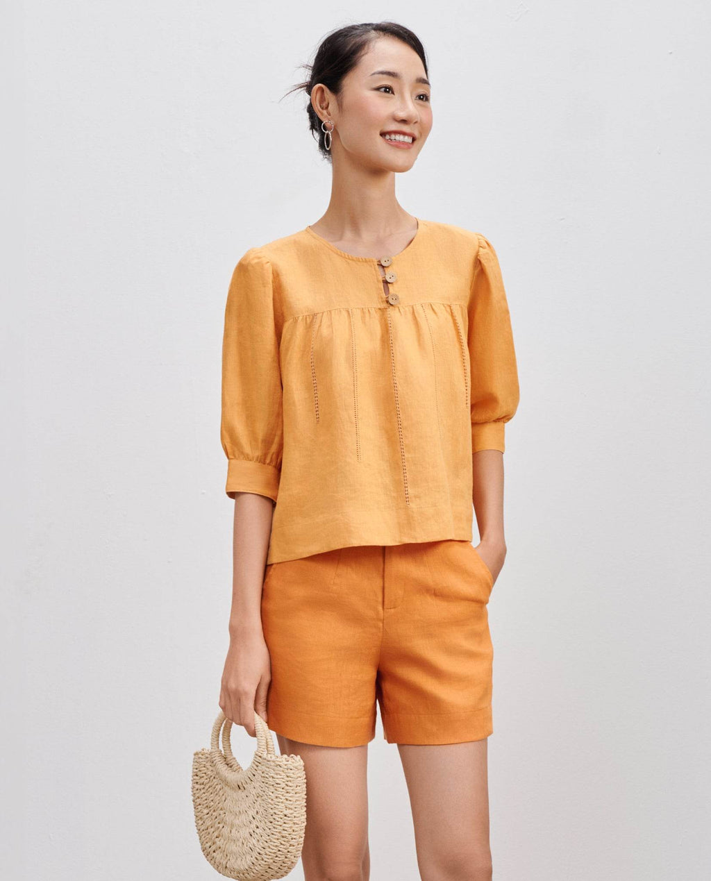 Quần Shorts Linen Thổ PAN064 - Hity