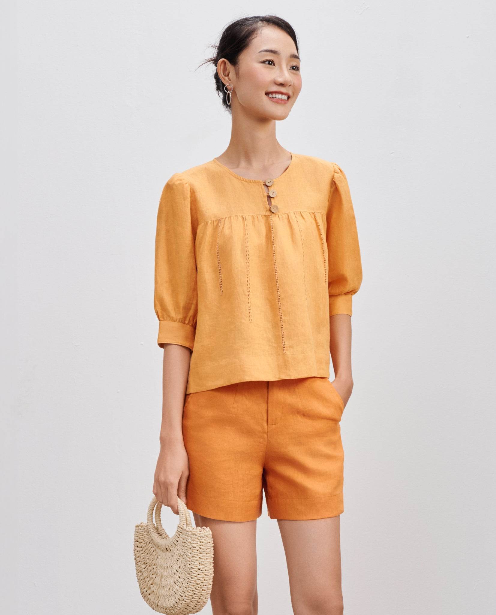 Quần Shorts Linen Thổ PAN064 - Hity