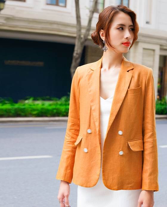 Áo Blazer Linen Terracotta TOP172 - Hity