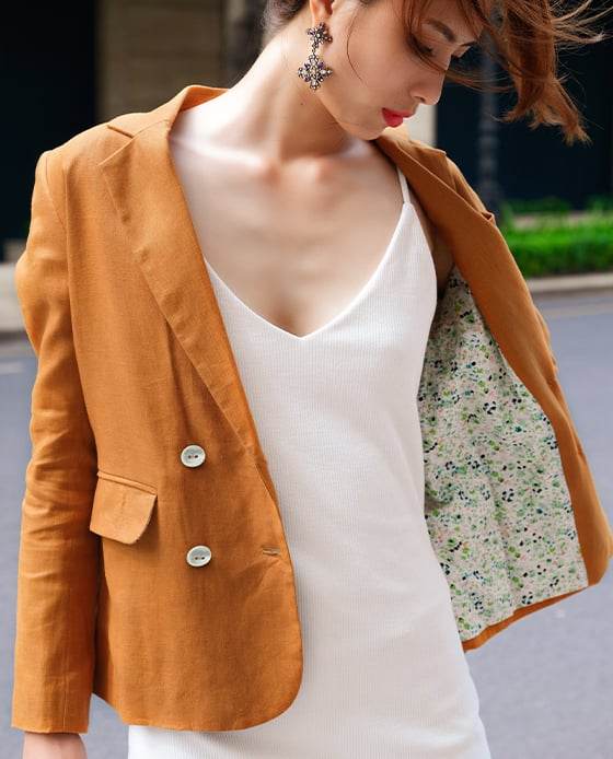 Áo Blazer Linen Terracotta TOP172 - Hity
