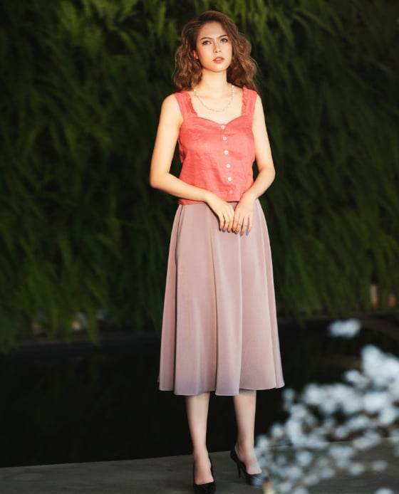 Áo Croptop Linen Mai Châu TOP186 - Hity