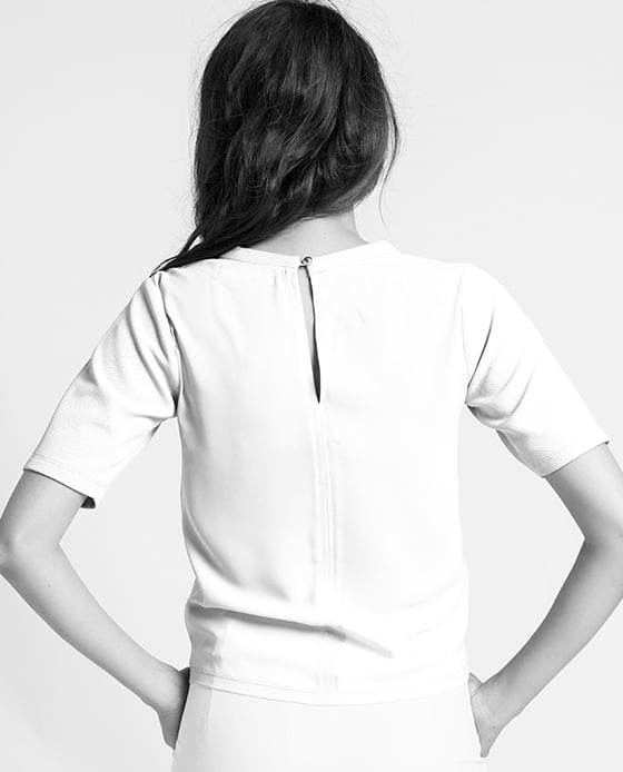 Áo Tshirt Phối Voan Blanc TOP071 - Hity