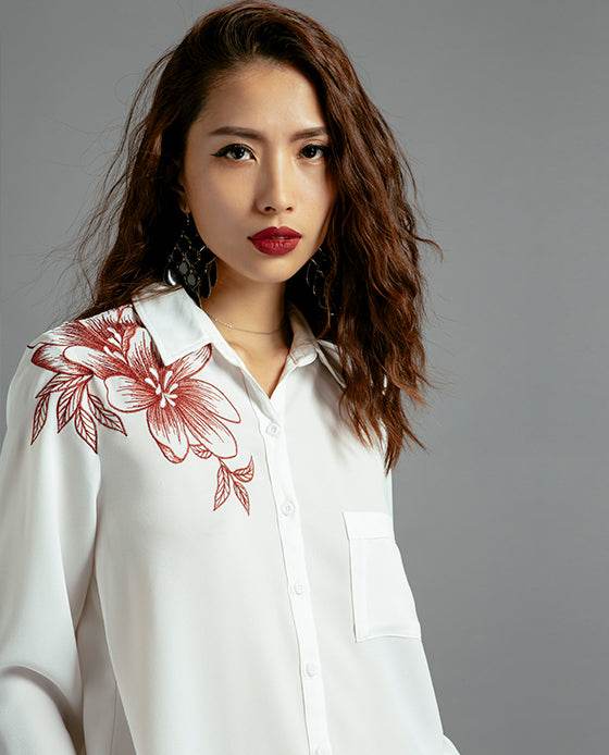 Áo Sơ Mi Oversized Sớm Mai TOP120 - Hity