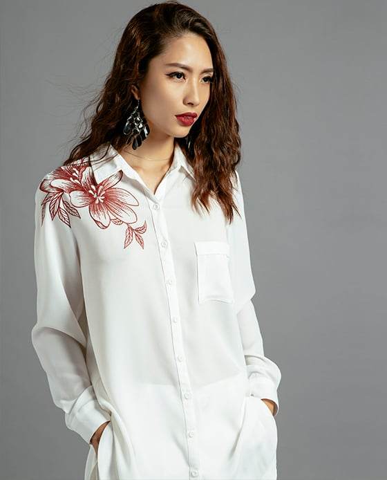 Áo Sơ Mi Oversized Sớm Mai TOP120 - Hity