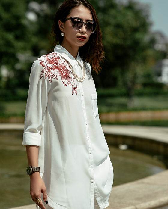 Áo Sơ Mi Oversized Sớm Mai TOP120 - Hity