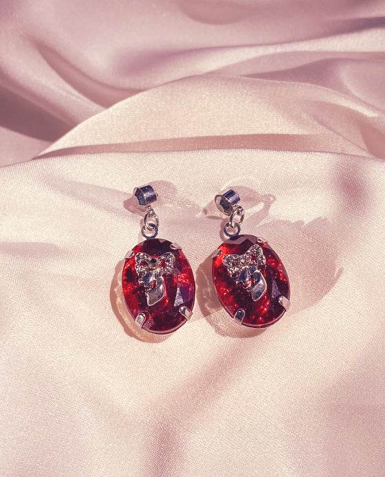 Bông Tai Đỏ Ruby ACC124 - Hity