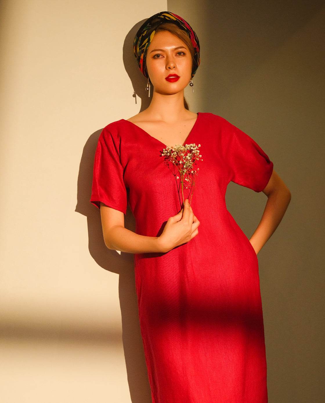 Đầm Suông Linen Lạc DRE163 - Hity