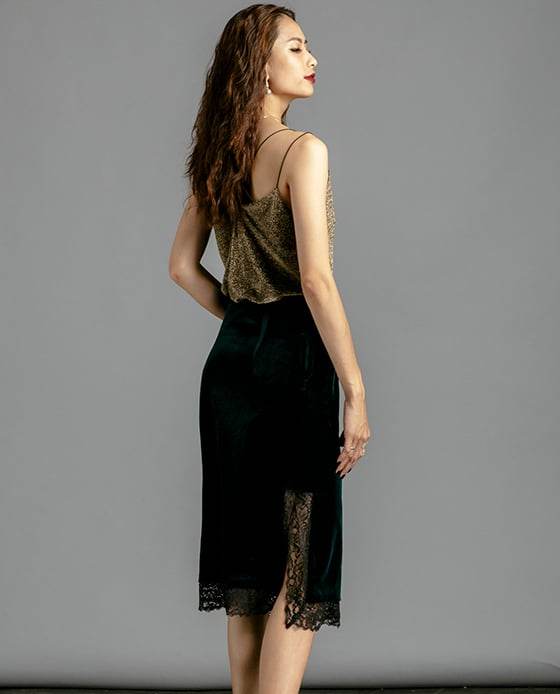 Váy Nhung Marixa SKI032 Xanh Ngọc Lục Bảo - Hity