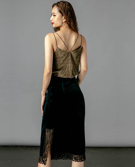 Váy Nhung Marixa SKI032 Xanh Ngọc Lục Bảo - Hity