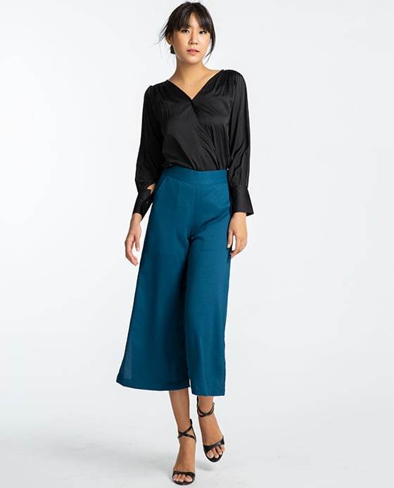 Quần Ống Rộng Culottes Indigo PAN044 - Hity