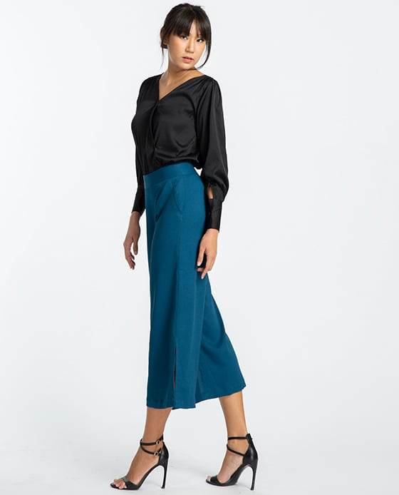 Quần Ống Rộng Culottes Indigo PAN044 - Hity